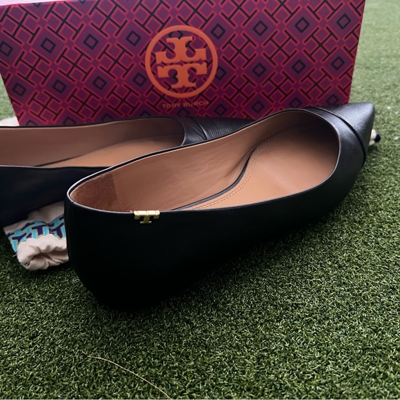 Tory Burch Black Leather Flats - Picture 2 of 14